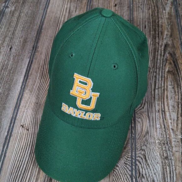 Baylor University Bears Nike Hat Cap Green Adult Stretch Fitted Medium M NCAA - Picture 2 of 9